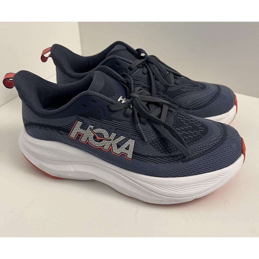 Hoka Shoes Skyflow Women Sz 7D Nautical Dusk Anchor Cushioned Running Sneaker